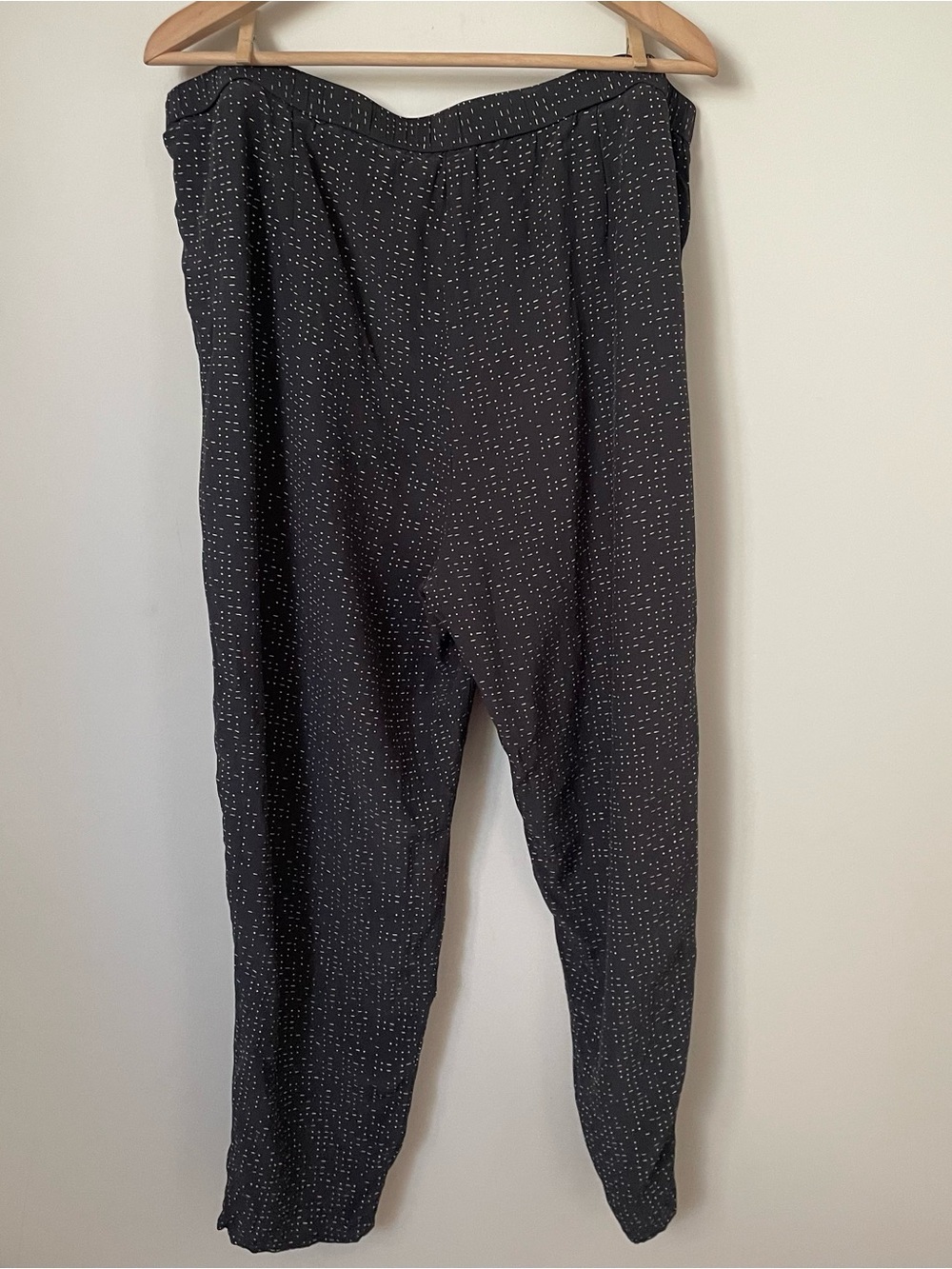 Eileen Fisher Morse Code Tencel Viscose Crepe Pant Pull on Elastic Waist Size XL - Picture 2 of 7